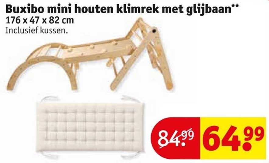 Buxibo mini houten klimrek met glijbaan