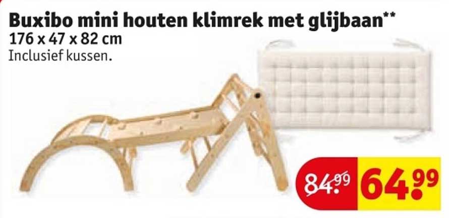 Buxibo mini houten klimrek met glijbaan**