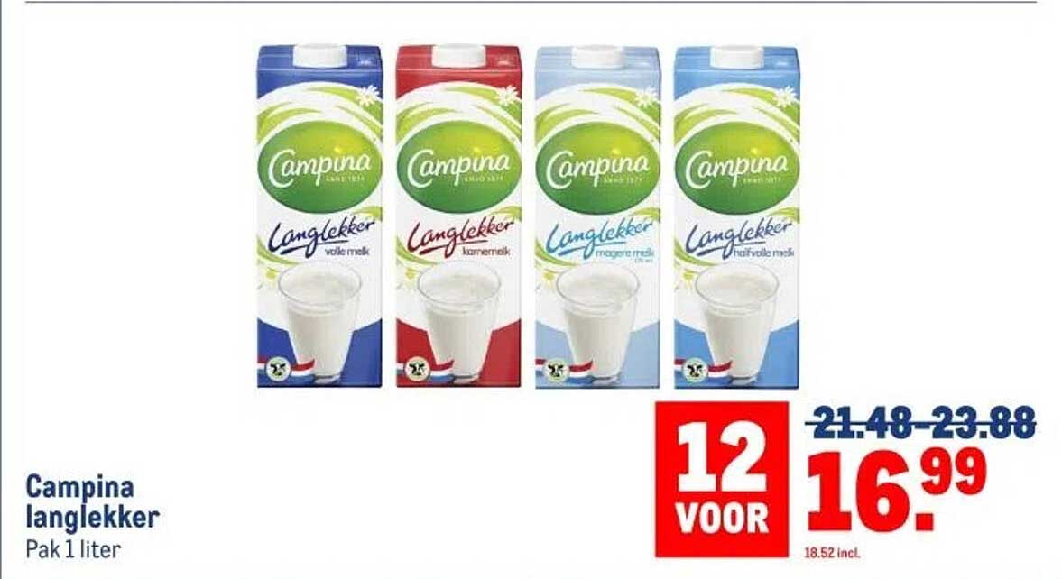 Campina langlekker Pak 1 liter