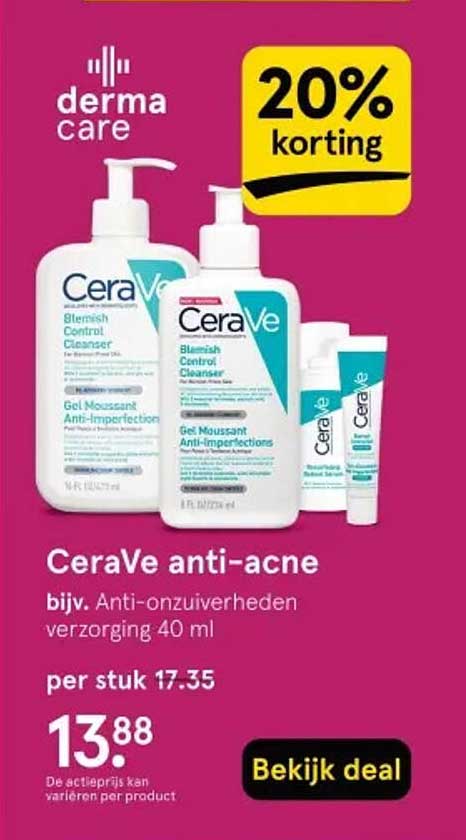 CeraVe anti-acne bijv. Anti-onzuiverheden verzorging 40 ml