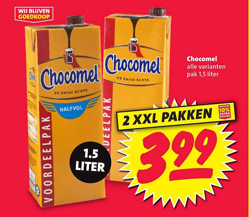 Chocomel alle varianten pak 1,5 liter