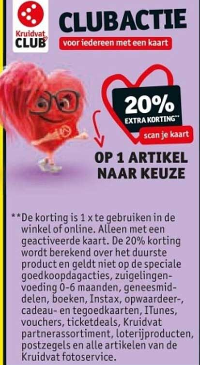 CLUBACTIE voor iedereen met een kaart