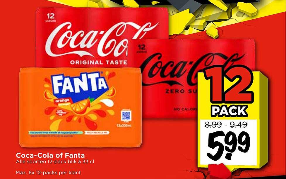 Coca-Cola of Fanta 12-pack