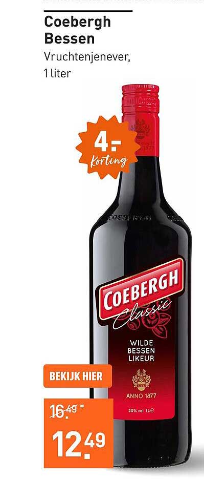 Coebergh Bessen Vruchtenjenever; 1 liter
