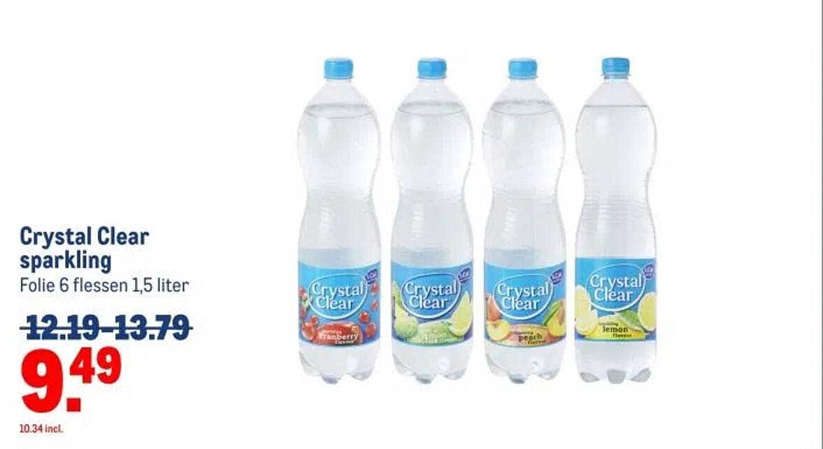 Crystal Clear sparkling Folie 6 flessen 1,5 liter