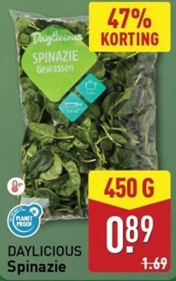 DAYLICIOUS Spinazie Gewassen