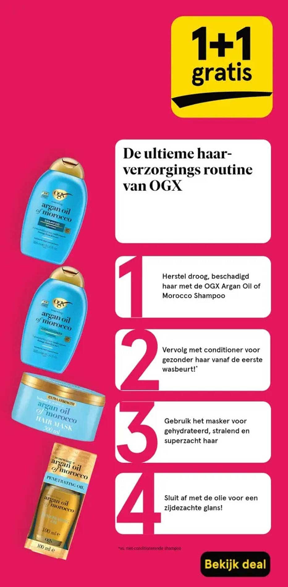 De ultieme haar-verzorgings routine van OGX