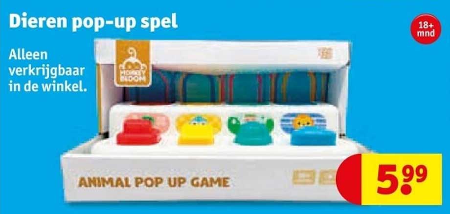 Dieren pop-up spel
