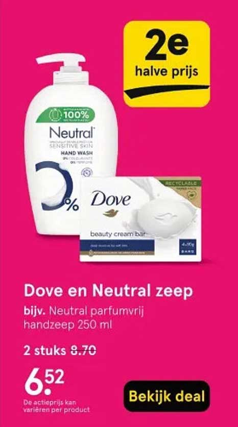 Dove en Neutral zeep