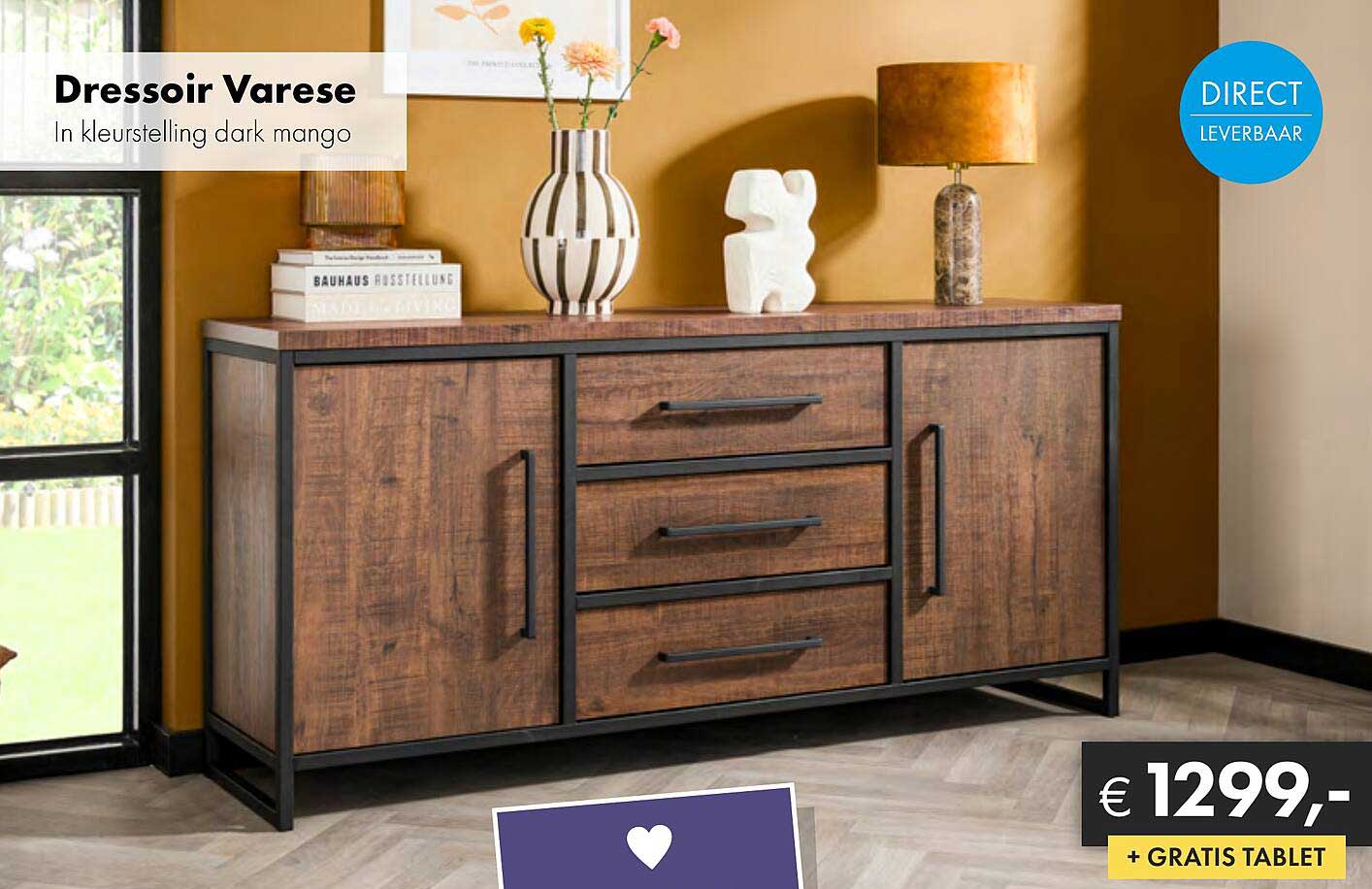 Dressoir Varese in kleurstelling dark mango
