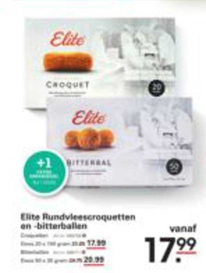 Elite Rundvleescroquetten en -bitterballen