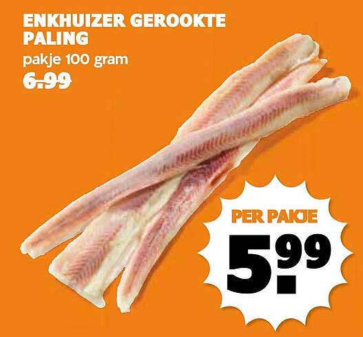 Enkhuizer gerookte paling pakje 100 gram