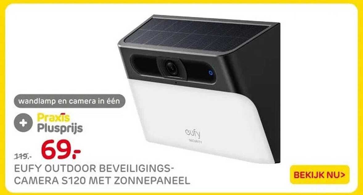 EUFY OUTDOOR BEVEILIGINGS-CAMERA S120 MET ZONNEPANEEL