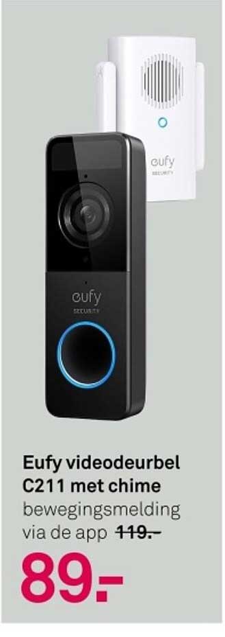 Eufy videodeurbel C211 met chime