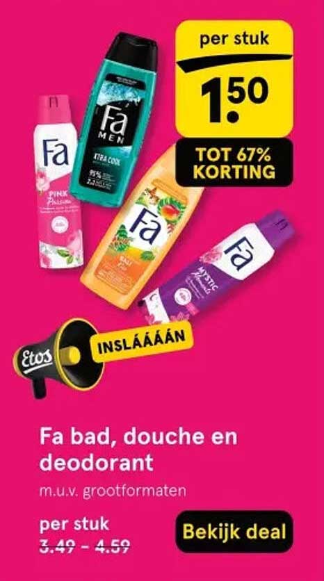 Fa bad, douche en deodorant