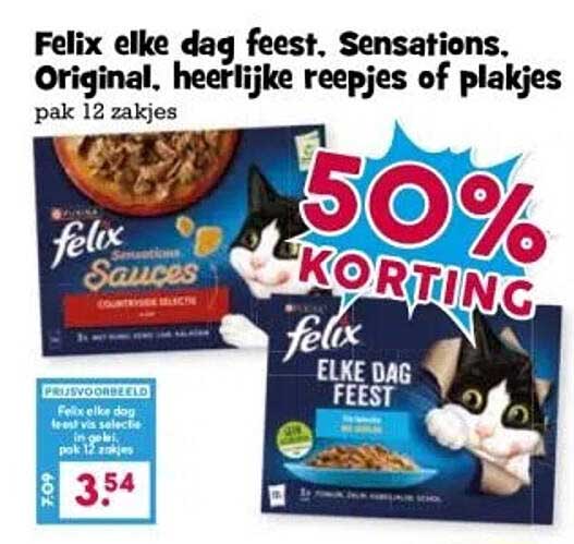 Felix elke dag feest, Sensations, Original, heerlijke reepjes of plakjes pak 12 zakjes