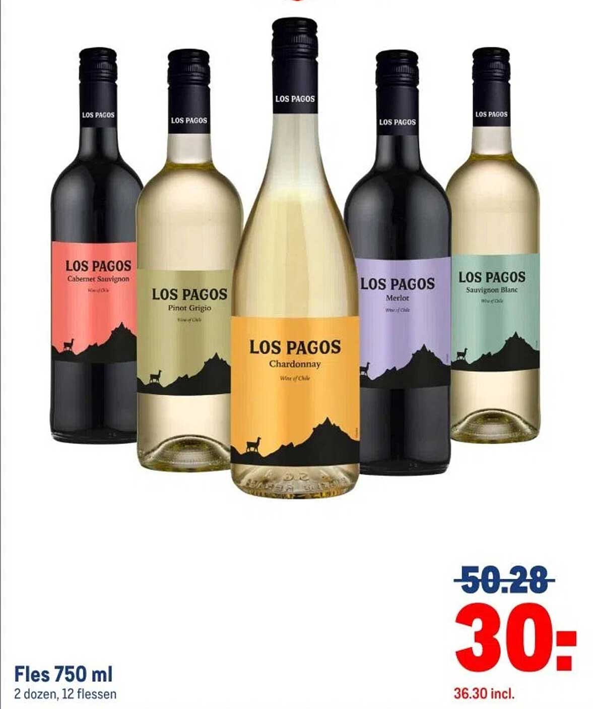 Fles 750 ml - 2 doze, 12 flessen