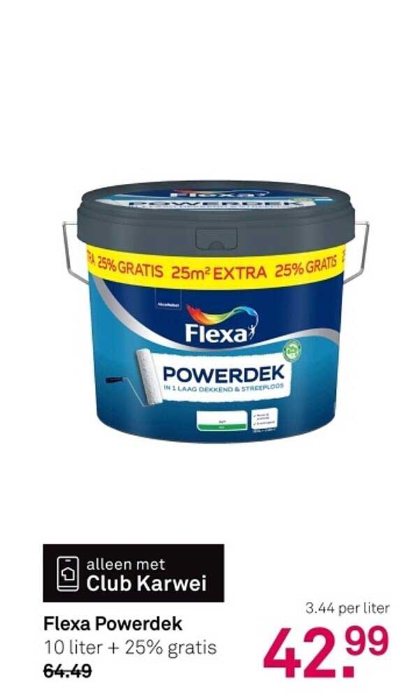 Flexa Powerdek 10 liter + 25% gratis