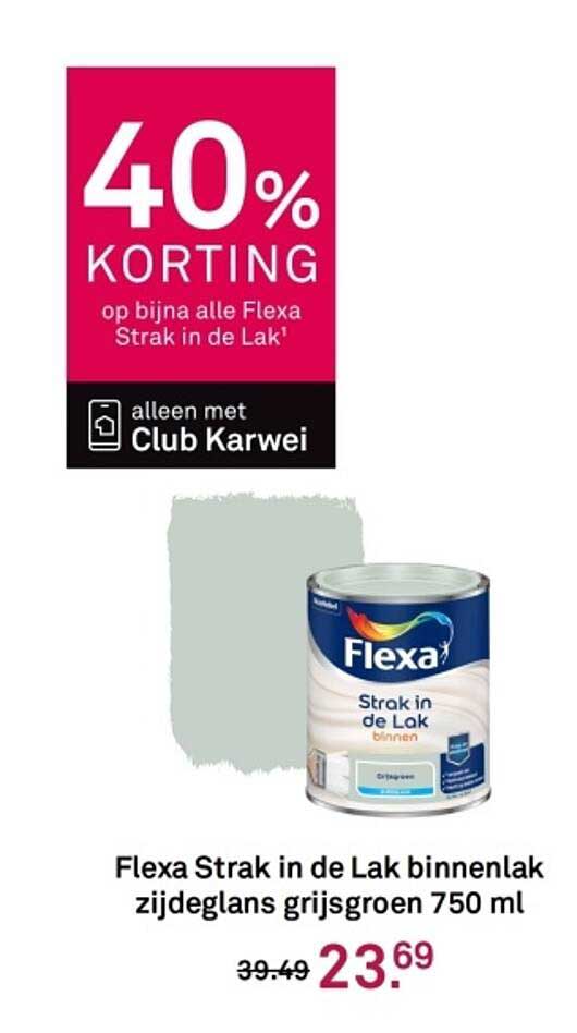 Flexa Strak in de Lak binnenlak zijdeglans grijsgroen 750 ml
