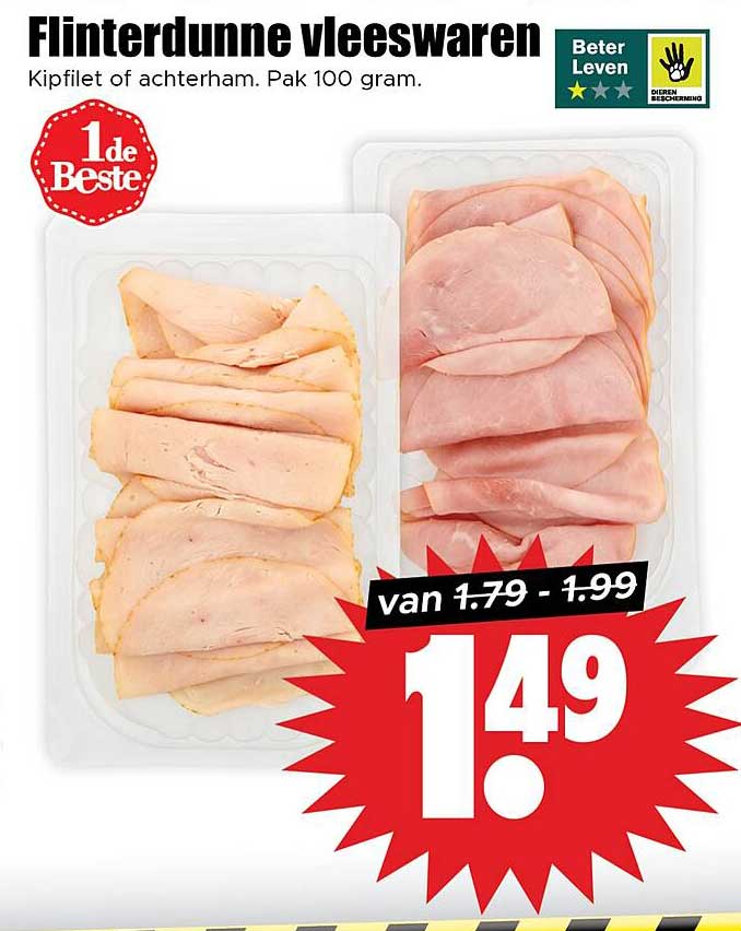 Flinterdunne vleeswaren