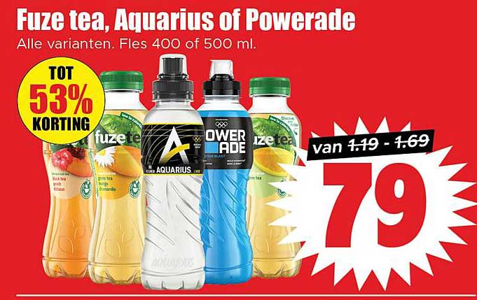 Fuze tea, Aquarius of Powerade