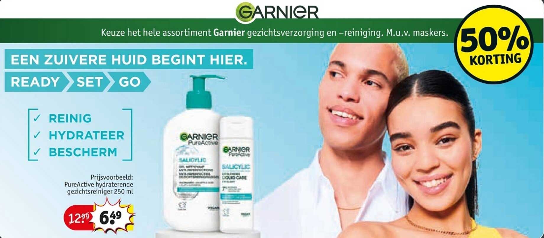 Garnier PureActive Hydraterende Gezichtsreiniger 250 ml voor slechts 6,49 (van 12,99)