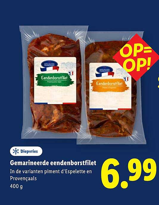 Gemarineerde eendenborstfilet