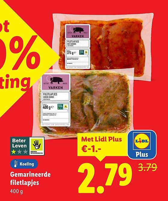 Gemarineerde filetlapjes