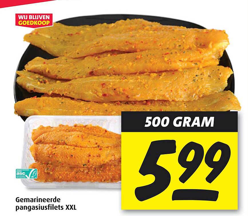 Gemarineerde pangasiusfilets XXL