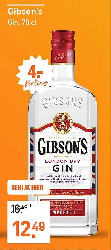 Gibson's Gin, 70 cl