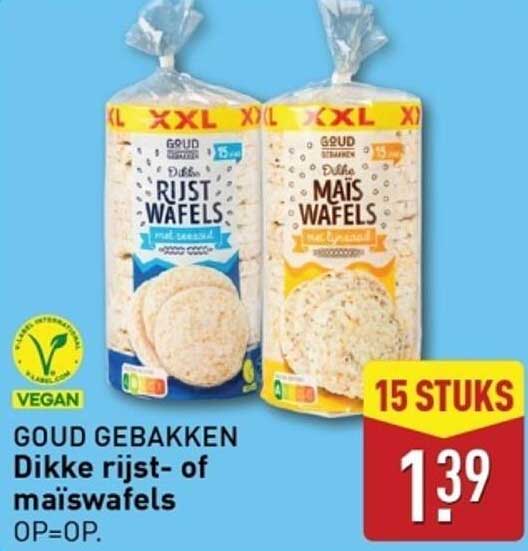 GOUD GEBAKKEN Dikke rijst- of maïs wafels