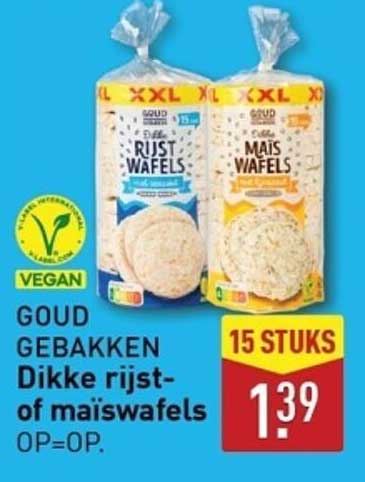 GOUD GEBAKKEN Dikke rijst- of maïswaffels