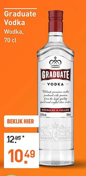 Graduate Vodka, 70 cl