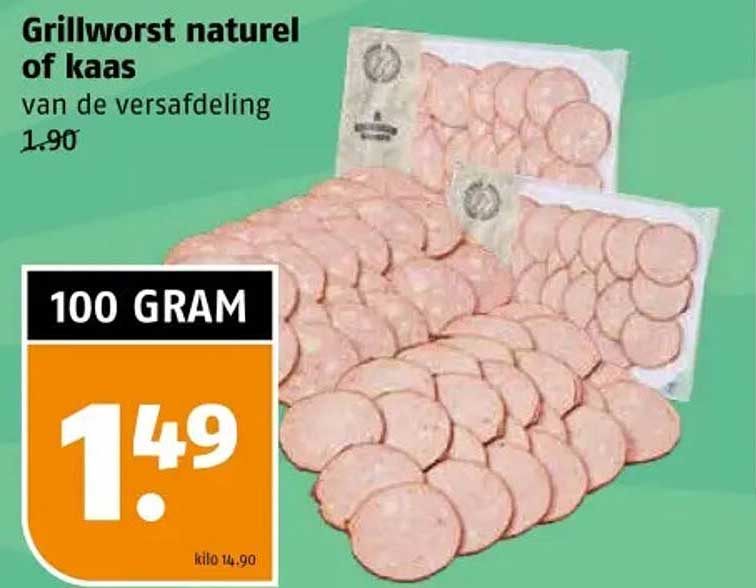 Grillworst naturel of kaas