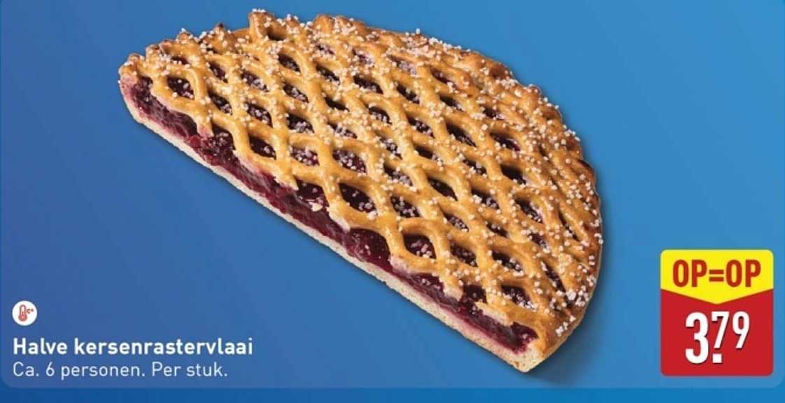 Halve kersenrastervlaai