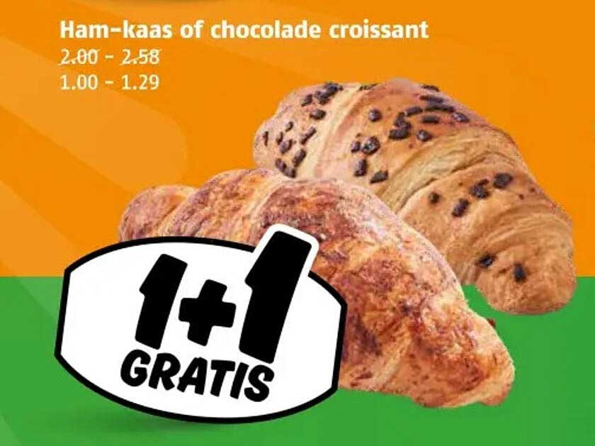 Ham-kaas of chocolade croissant