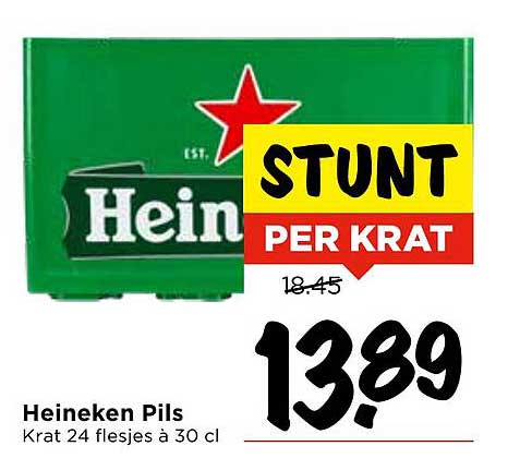 Heineken Pils - Krat 24 flesjes à 30 cl
