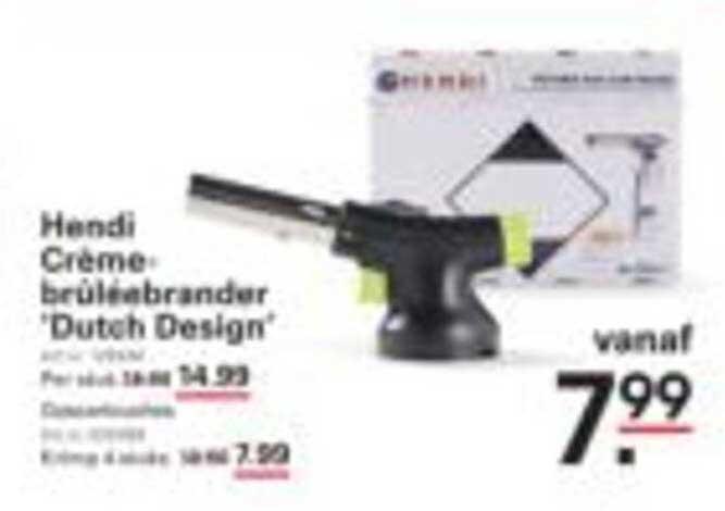Hendi Crème-brûleebrander 'Dutch Design'
