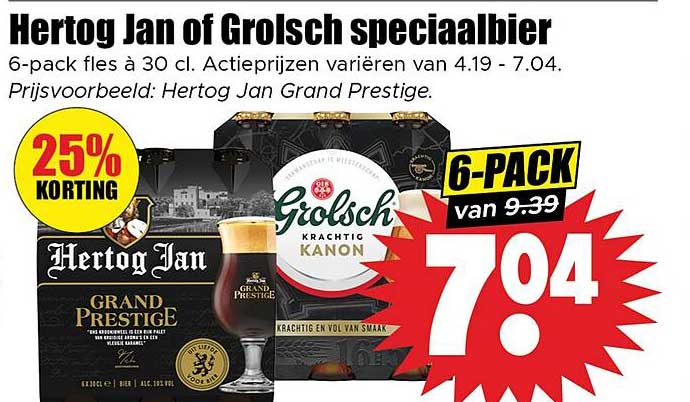 Hertog Jan of Grolsch speciaalbier 6-pack