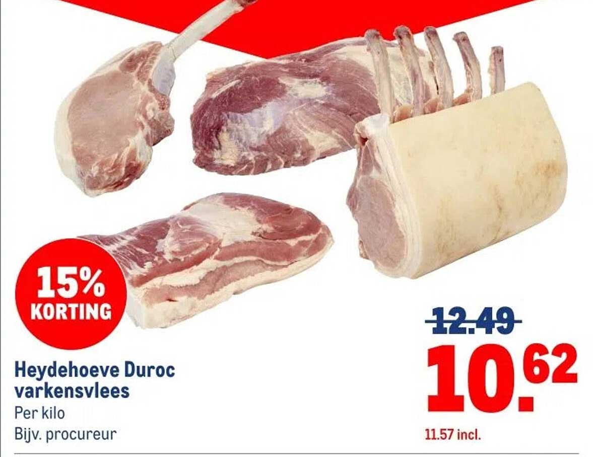 Heydehoeve Duroc varkensvlees