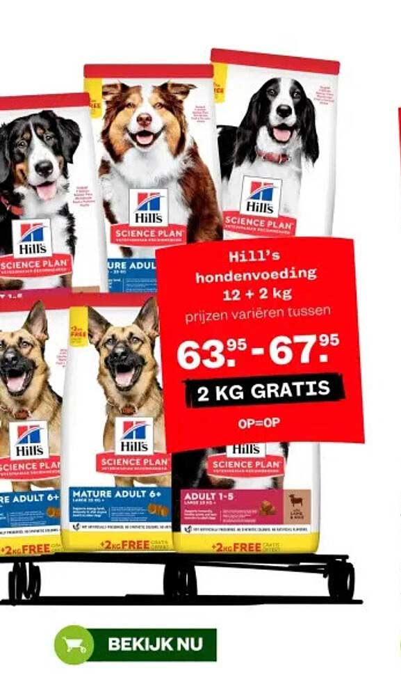 Hill's hondenvoeding 12 + 2 kg