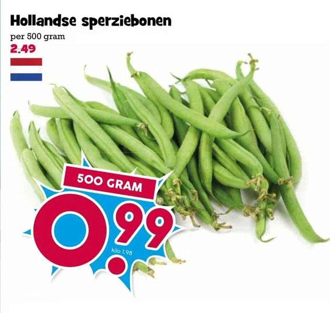 Hollandse sperziebonen per 500 gram