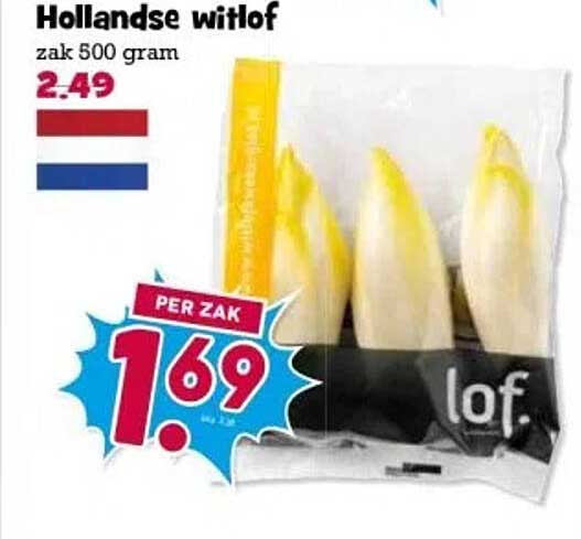 Hollandse witlof zak 500 gram