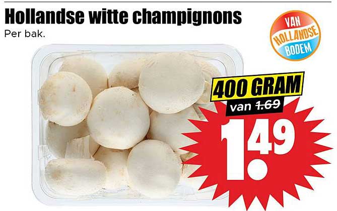 Hollandse witte champignons