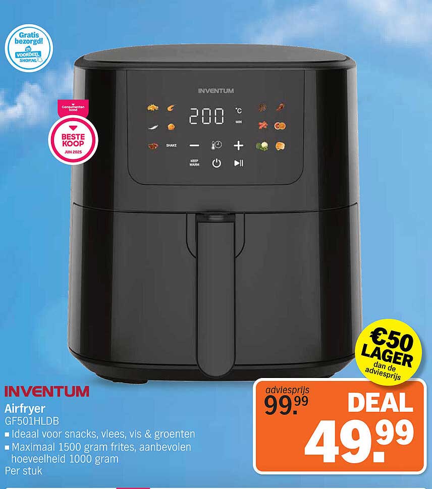 Inventum Airfryer GF501HLDB