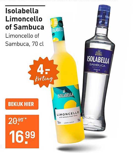 Isolabella Limoncello of Sambuca, 70 cl