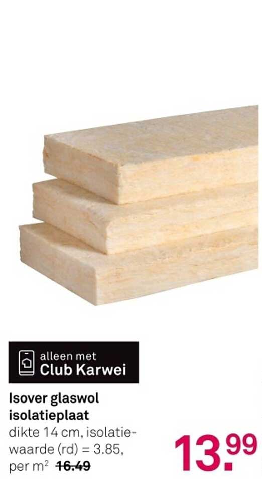 Isover glaswol isolatieplaat