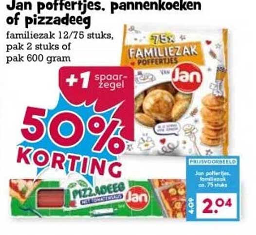 Jan poffertjes, pannenkoeken of pizzadeeg - 50% KORTING!