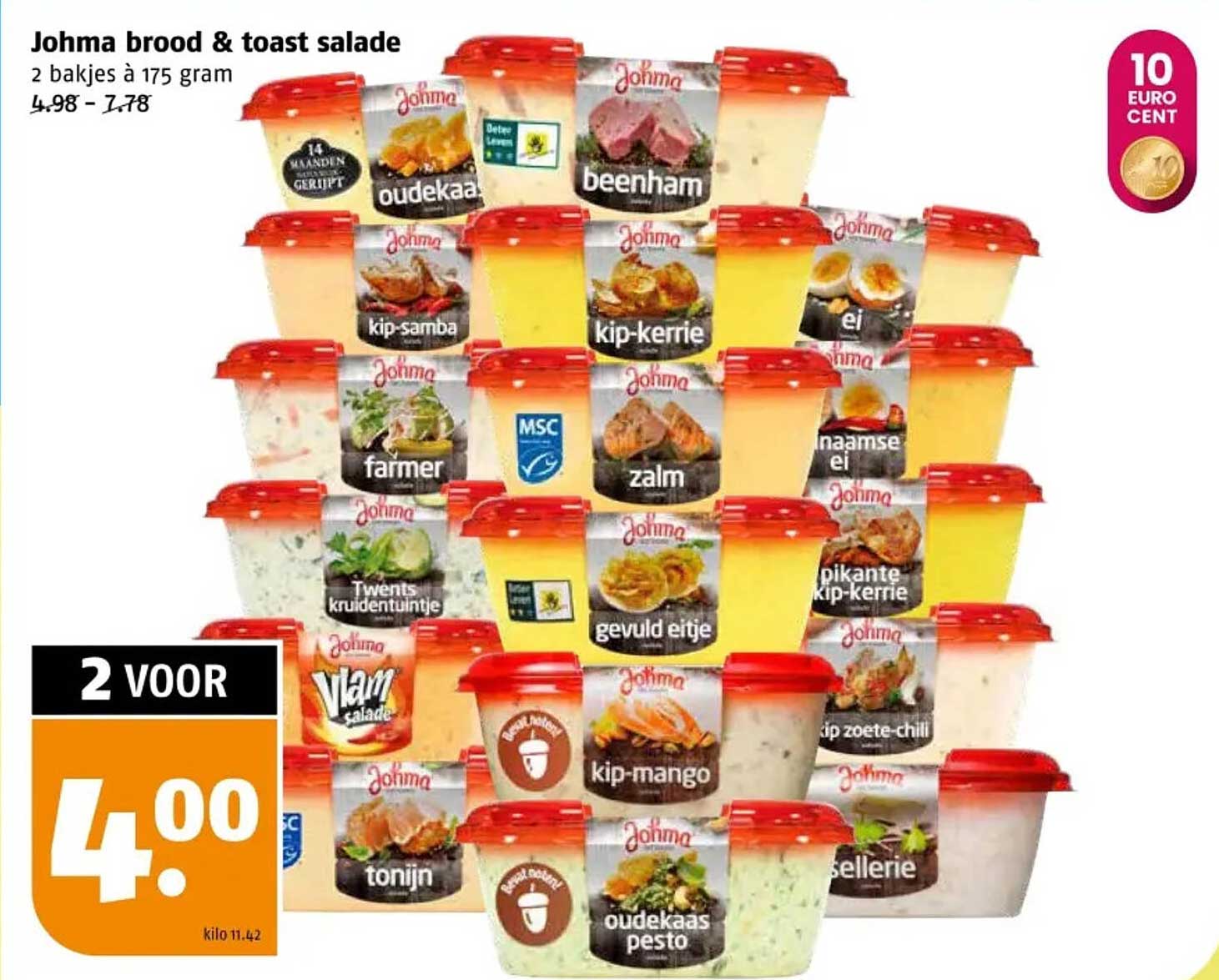 Johma brood & toast salade 2 bakjes à 175 gram