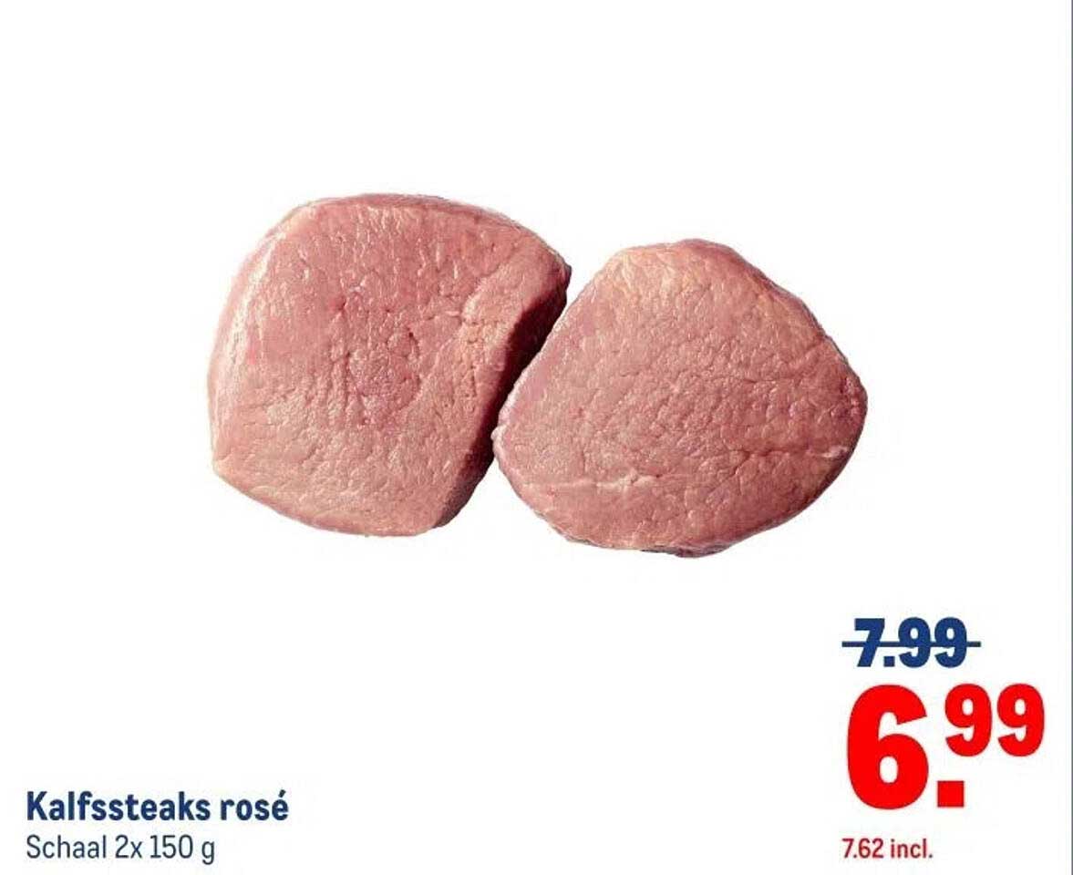Kalfss steaks rosé